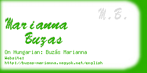 marianna buzas business card